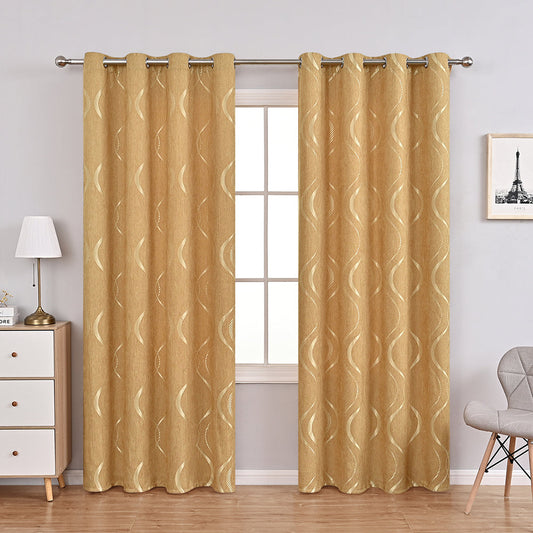 Elegant Floral Patterned Modern Chenille Curtains