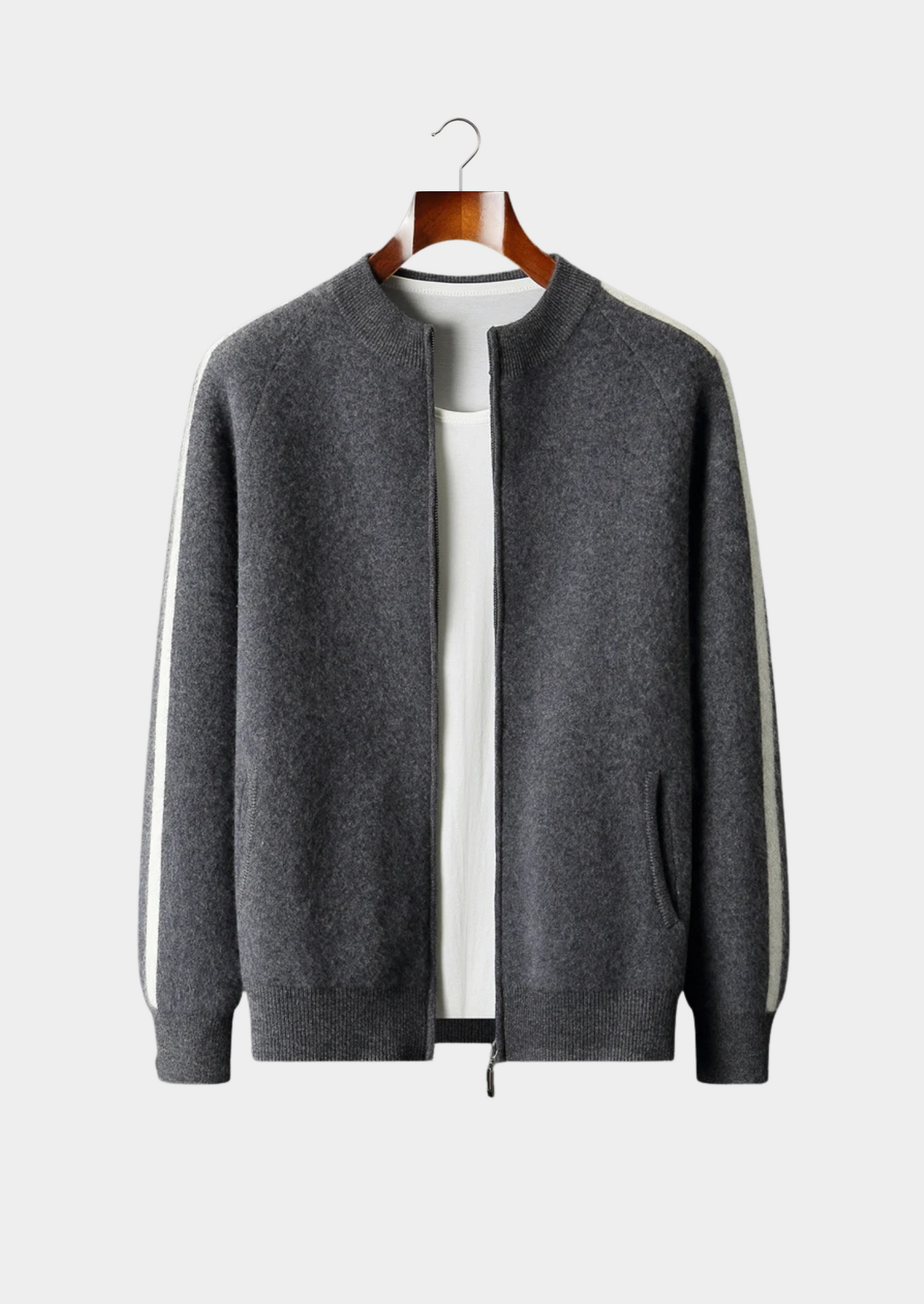 LIVAA Striped Wool Cardigan