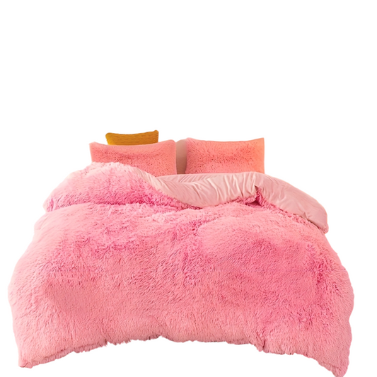 Luxurious Three-Piece Velvet Bedding Set with Soft Velvety Texture