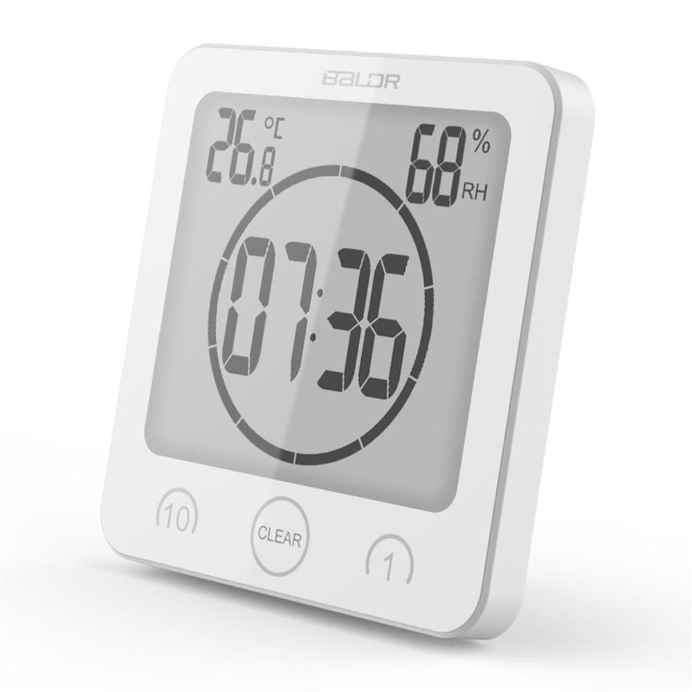 DripTick Waterproof Shower Clock - Digital Wall-Mounted Bathroom Timer with Suction Cup
