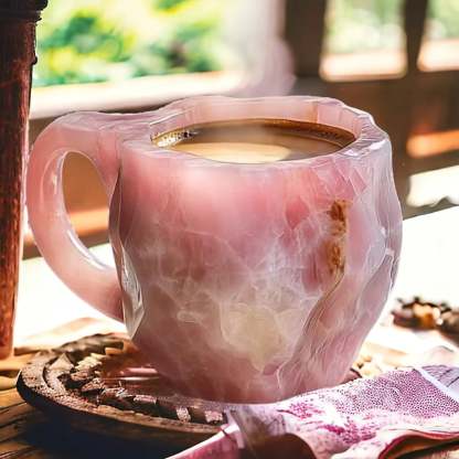 Crystal-Infused Mineral Coffee Mugs