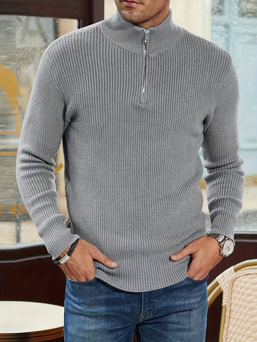 LIVAA | Sleek Slim Fit Half-Zip Sweater