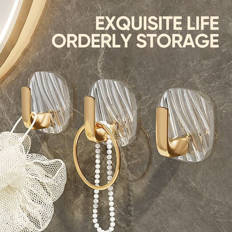 HookElegance | Clear Acrylic No-Drill Wall Hook - Strong Self-Adhesive, Reusable & Waterproof for Bathroom Use