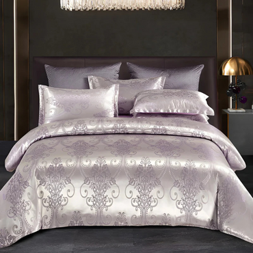 Floral Print Light Satin Duvet Cover