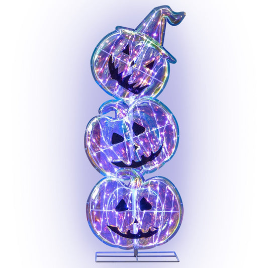 Light-Up Halloween Pumpkin Decoration — 105 cm Tall LED Ornament for Home and Garden
