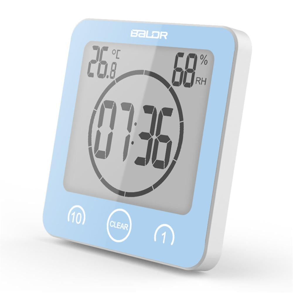 DripTick Waterproof Shower Clock - Digital Wall-Mounted Bathroom Timer with Suction Cup