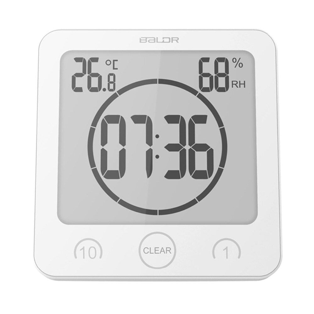 DripTick Waterproof Shower Clock - Digital Wall-Mounted Bathroom Timer with Suction Cup
