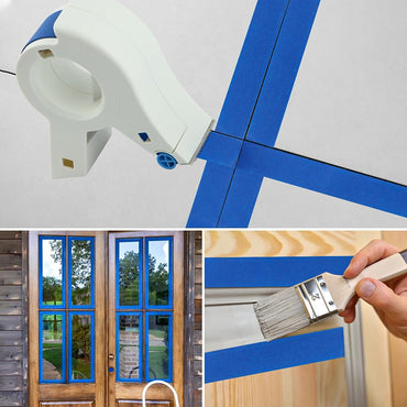 Tape Dispenser with Cutter – Comes with 2 Rolls Included