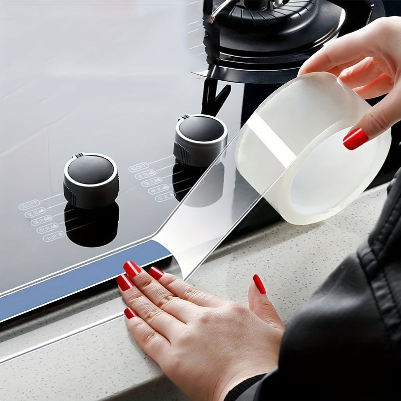 CaulkClear | Transparent Waterproof Sealant Tape - Self-Adhesive Strip for Kitchen, Bathroom, and Toilet Edges