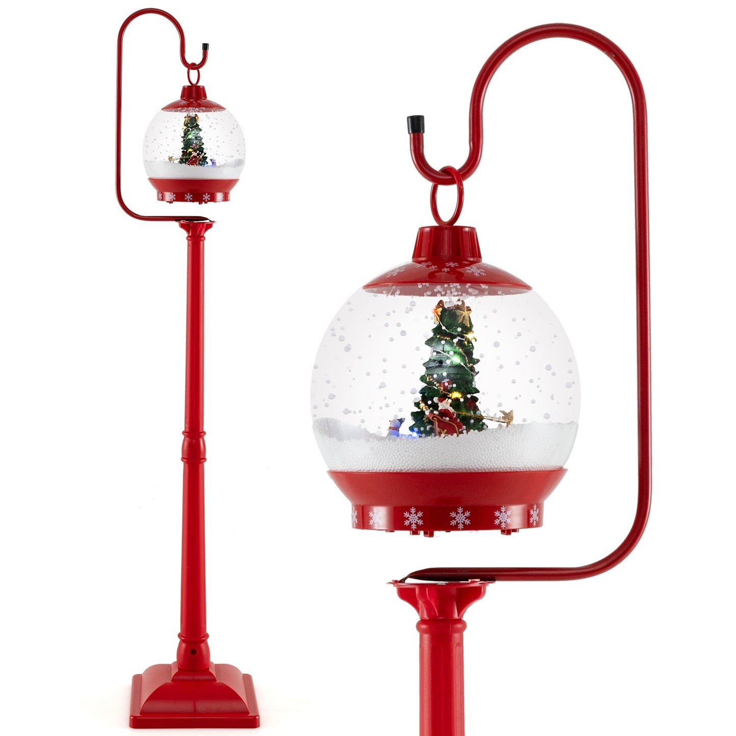 Sound-Activated Snow Globe Christmas Street Lantern