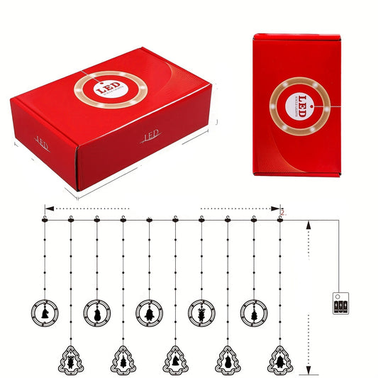 Illuminated Christmas Wish Ring Featuring 10 Mini Figurines