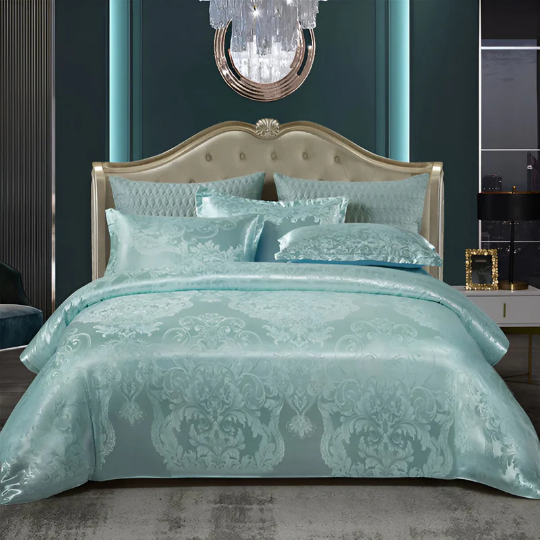 Floral Print Light Satin Duvet Cover