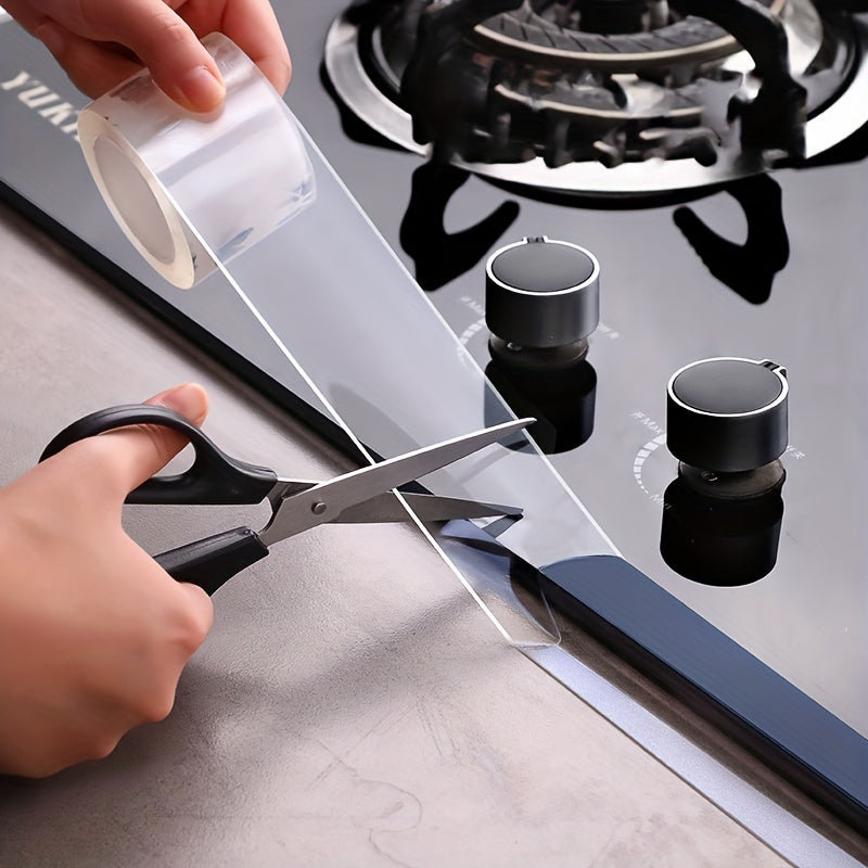 CaulkClear | Transparent Waterproof Sealant Tape - Self-Adhesive Strip for Kitchen, Bathroom, and Toilet Edges
