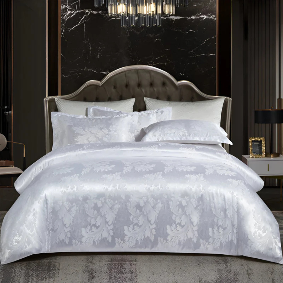 Floral Print Light Satin Duvet Cover