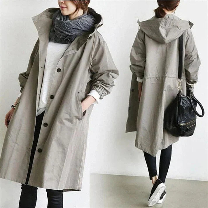 Amara | Stylish Oversized Trench Coat for Women – Effortlessly Chic and Relaxed