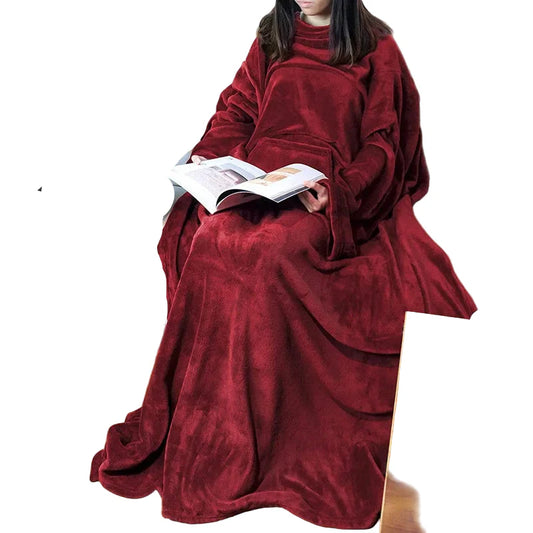 Cozy Blanket with Kangaroo Pocket for Ultimate Relaxation