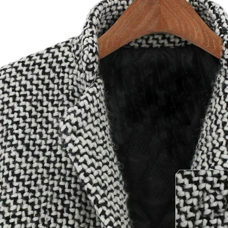 Veronica | Chic Women's Houndstooth Wool Coat with Sophisticated Style