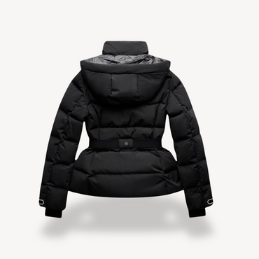 Sylvara | Women's Sleek Black Water-Resistant Winter Coat