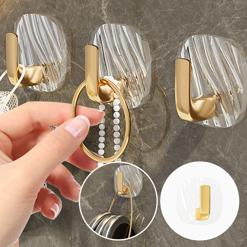 HookElegance | Clear Acrylic No-Drill Wall Hook - Strong Self-Adhesive, Reusable & Waterproof for Bathroom Use