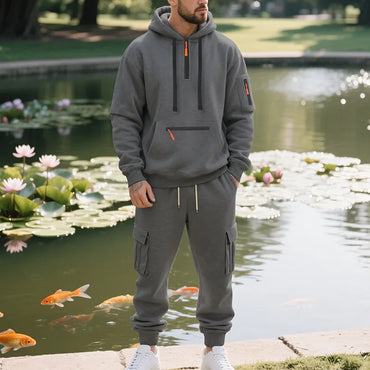 Men's Zip-Up Two-Piece Tracksuit
