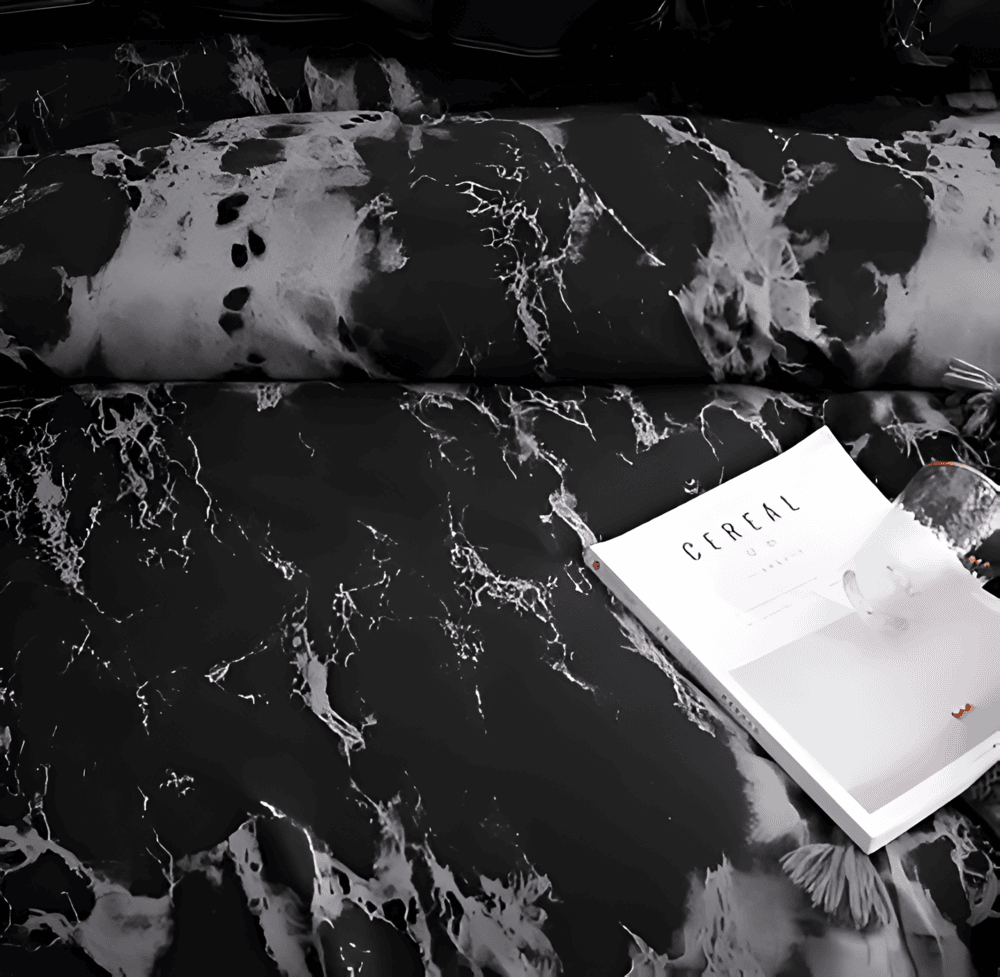 Velitra - Elegant 3-Piece Marble Print Bedding Set