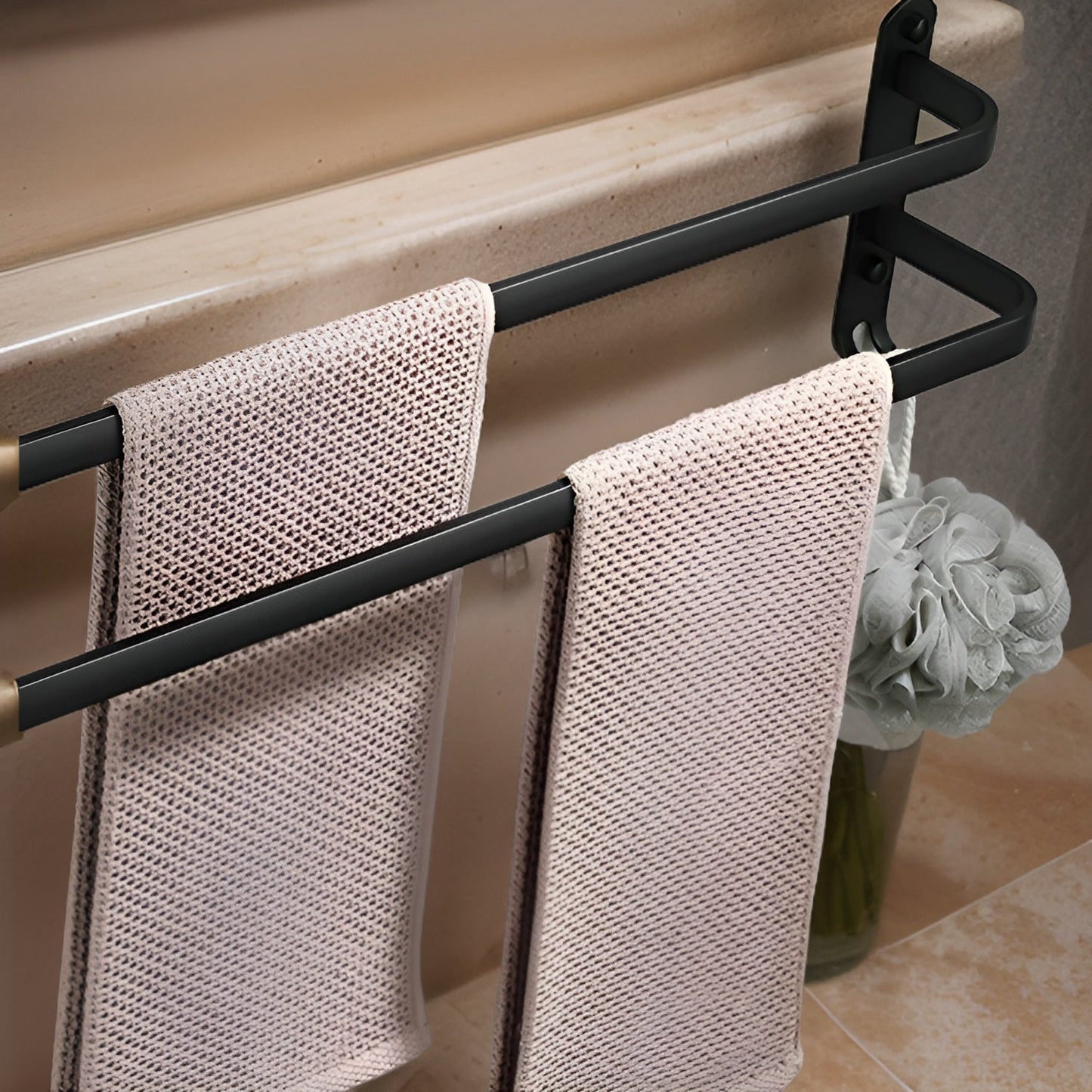HangEase | 3-Tier Wall-Mounted Towel Organizer - Space-Saving Aluminium Bathroom Storage