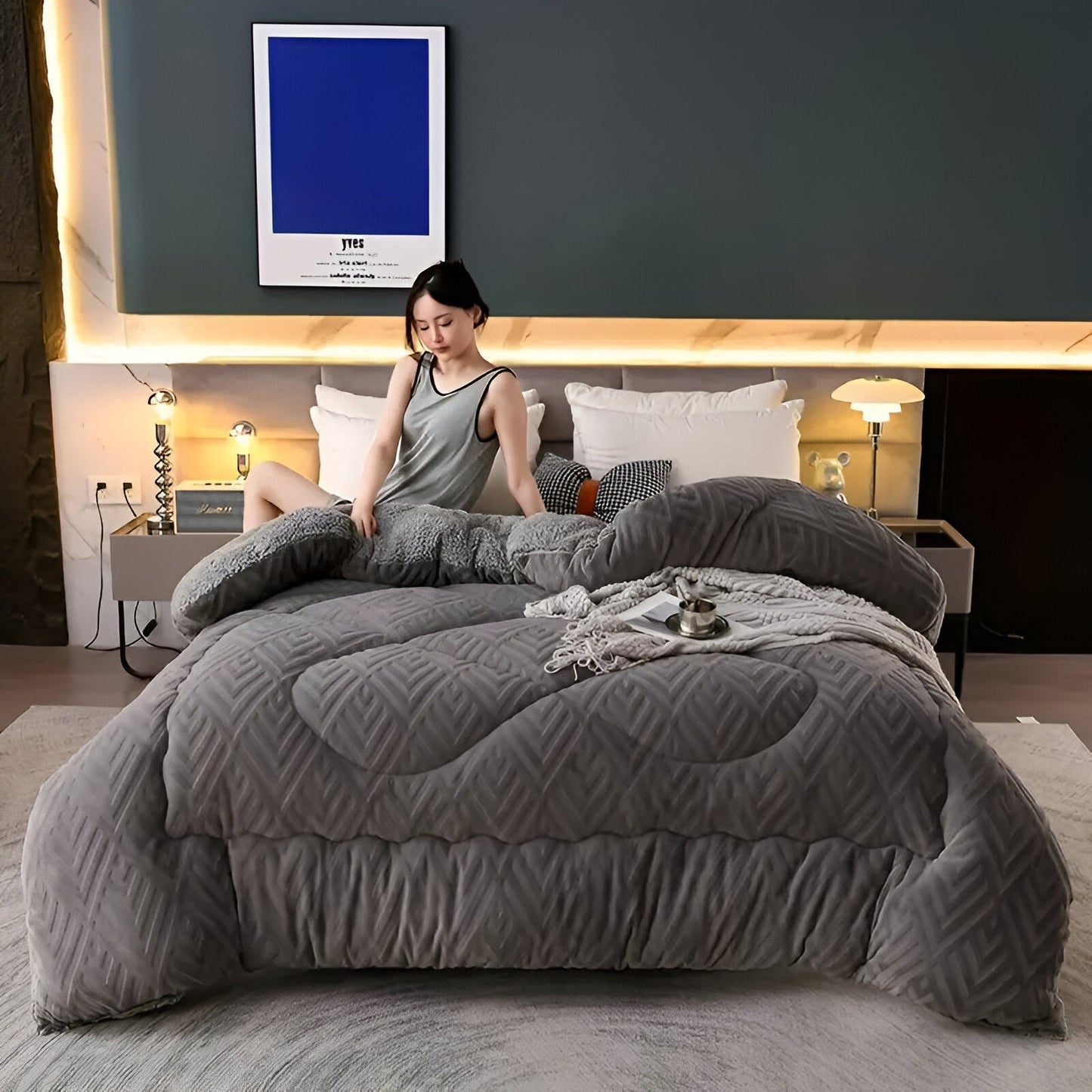 Sylavine - Premium Four Seasons Duvet Cover with Luxurious Plush Texture