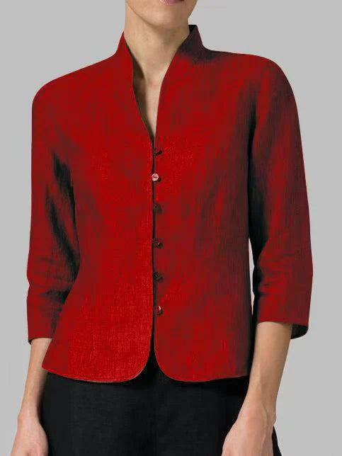 Brynna | Elegant Women's Blouse with Stand-Up Collar