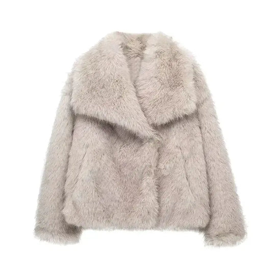 Chic Faux Fur Women's Coat - Sumptuously Soft and Fashionable