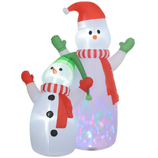 Large Outdoor Snowman Decoration Featuring Adorable Duo Design