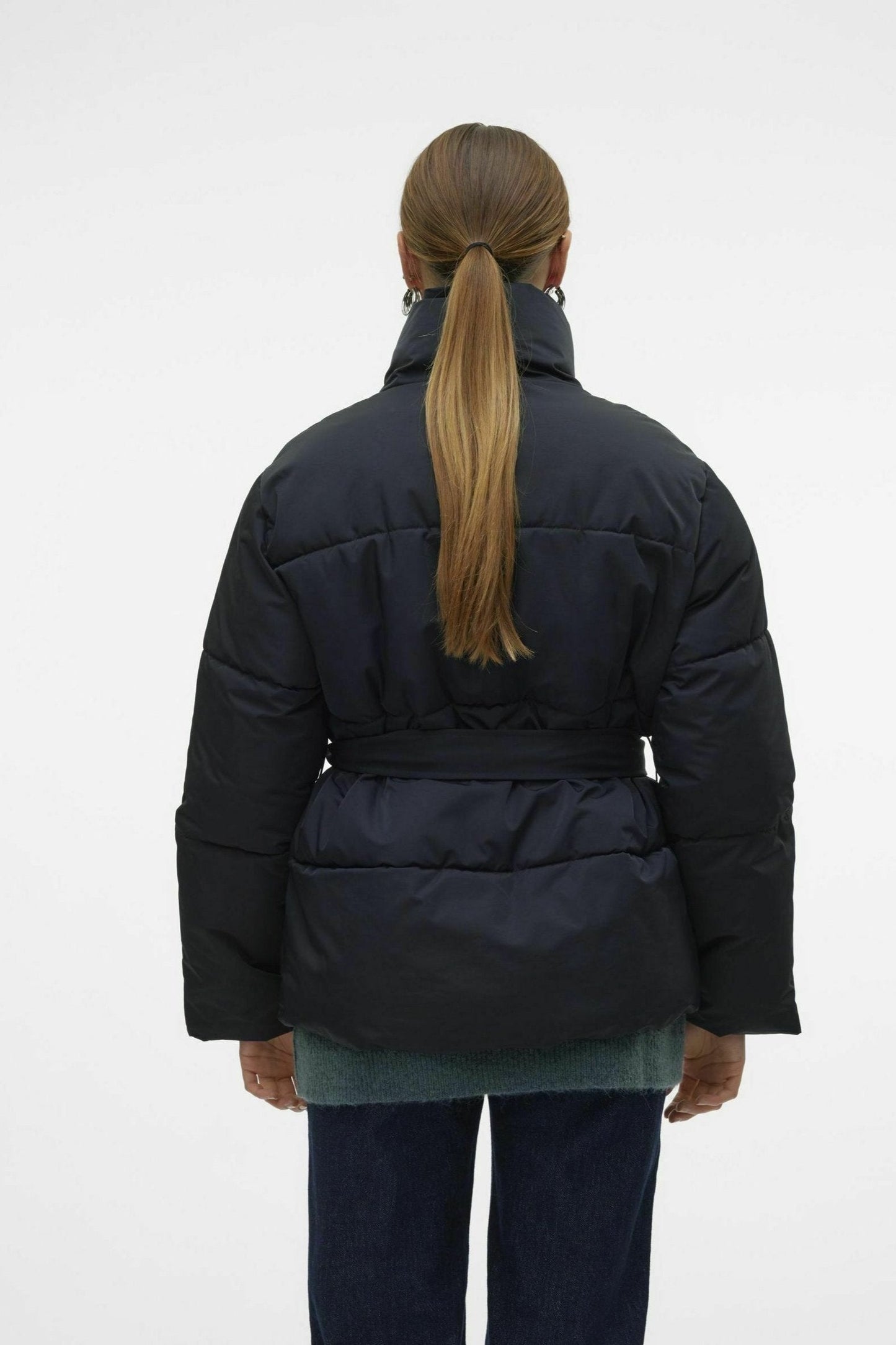 Quilted Jacket with Belt