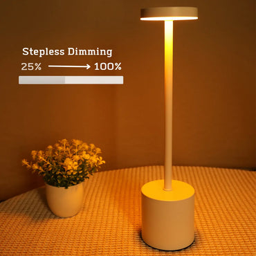 Wireless LED Table Lamp - LumiMetal in Sleek Metal Design