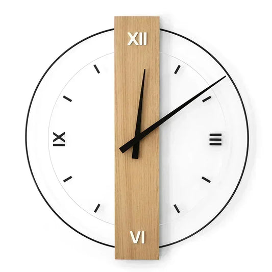 Charming Natural Wood Clock with Elegant Design