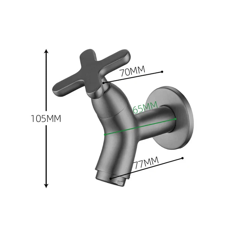 EvoSpout | Classic Brass Wall-Mounted Cold Water Tap for Kitchen and Bathroom