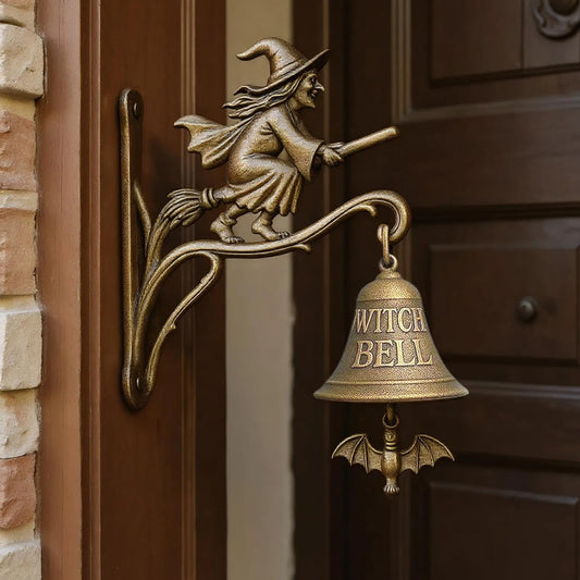 Enchanting Witch's Skull Doorbell for Home and Garden Decor