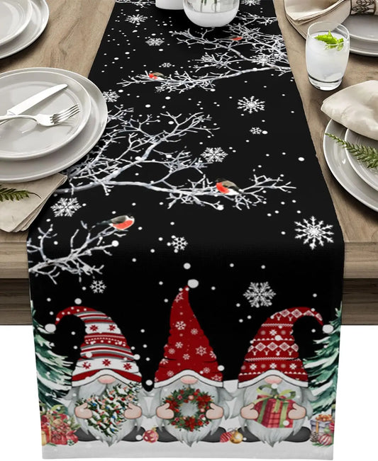 Winter Wonderland Decorative Tablecloth with Ice Crystal Design