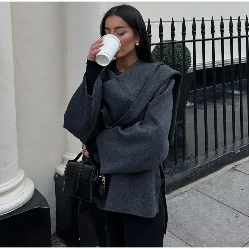 Elara Luxurious Oversized Wool Coat - Ultimate Comfort