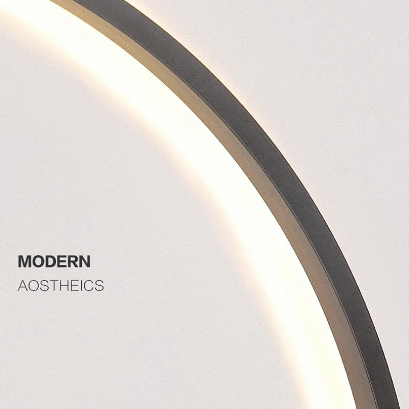 Round Design Wall Lamp with Indirect LED Lighting