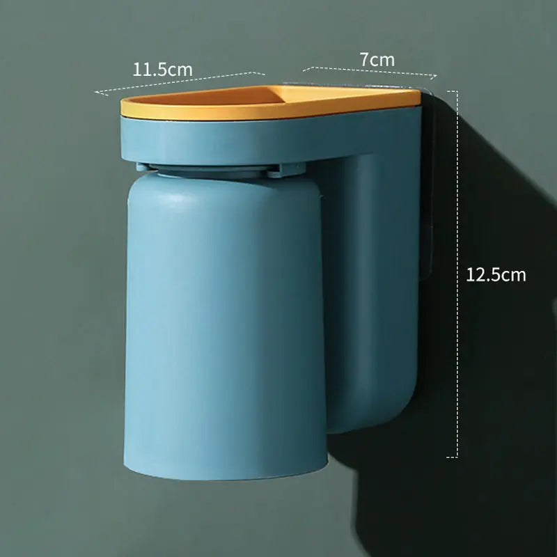 BrushDock | Magnetic Cup Toothbrush Holder - Self-Adhesive Wall Organizer for Your Bathroom