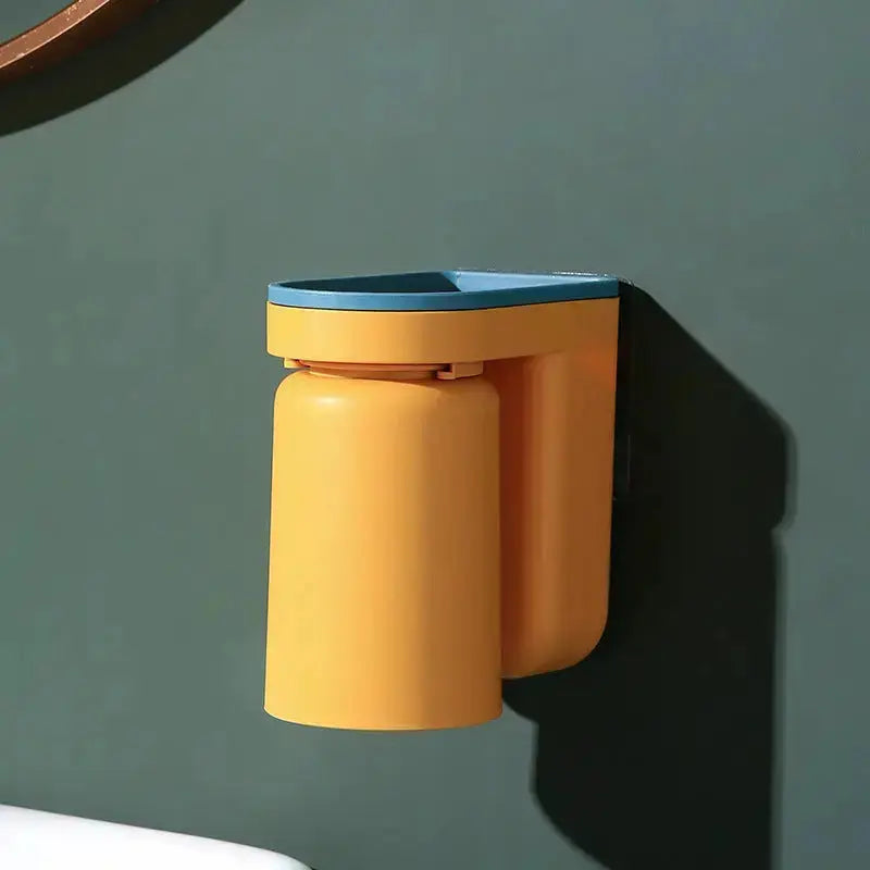 BrushDock | Magnetic Cup Toothbrush Holder - Self-Adhesive Wall Organizer for Your Bathroom