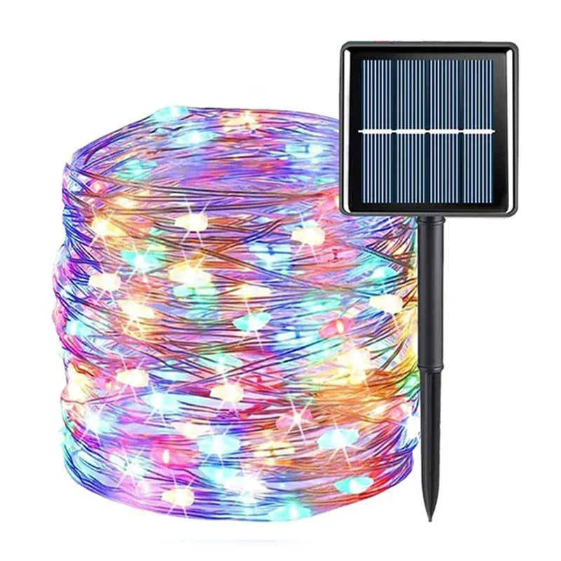 Automatic Solar Garland with Enchanted Forest Design