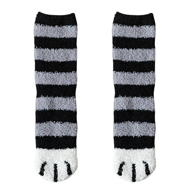 Women's Super Soft Cotton Cat Paw Socks – Ideal for Winter, Size EU 35-42