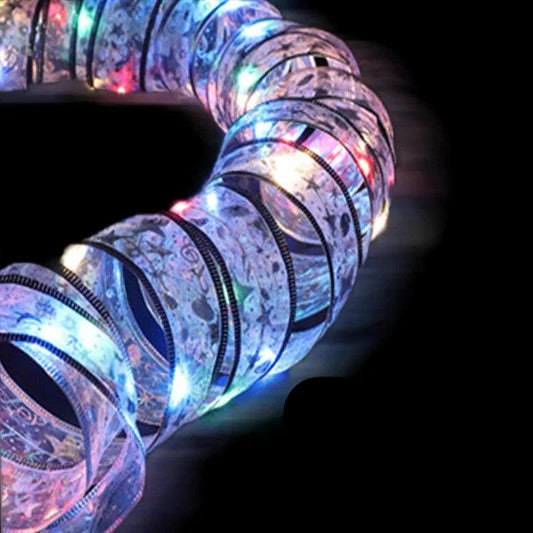 Warm White LED Christmas String Lights for Tree and Party Decor – Available in Silver, Gold, and Red, Lengths from 1M to 10M