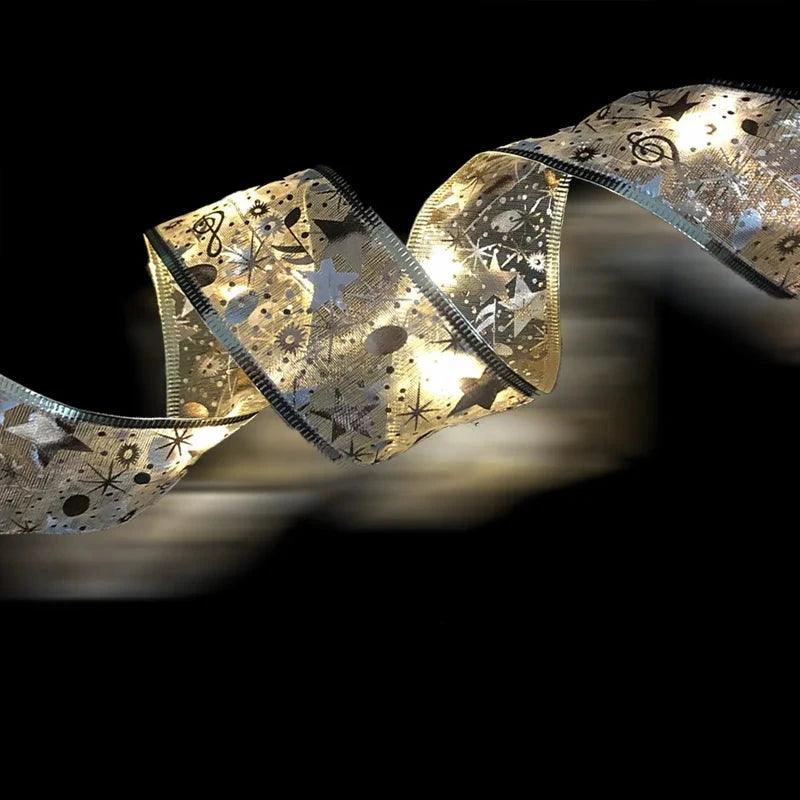 Warm White LED Christmas String Lights for Tree and Party Decor – Available in Silver, Gold, and Red, Lengths from 1M to 10M