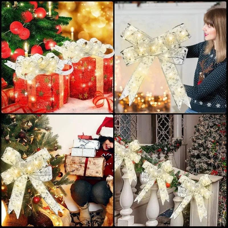 Warm White LED Christmas String Lights for Tree and Party Decor – Available in Silver, Gold, and Red, Lengths from 1M to 10M