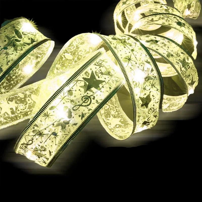 Warm White LED Christmas String Lights for Tree and Party Decor – Available in Silver, Gold, and Red, Lengths from 1M to 10M