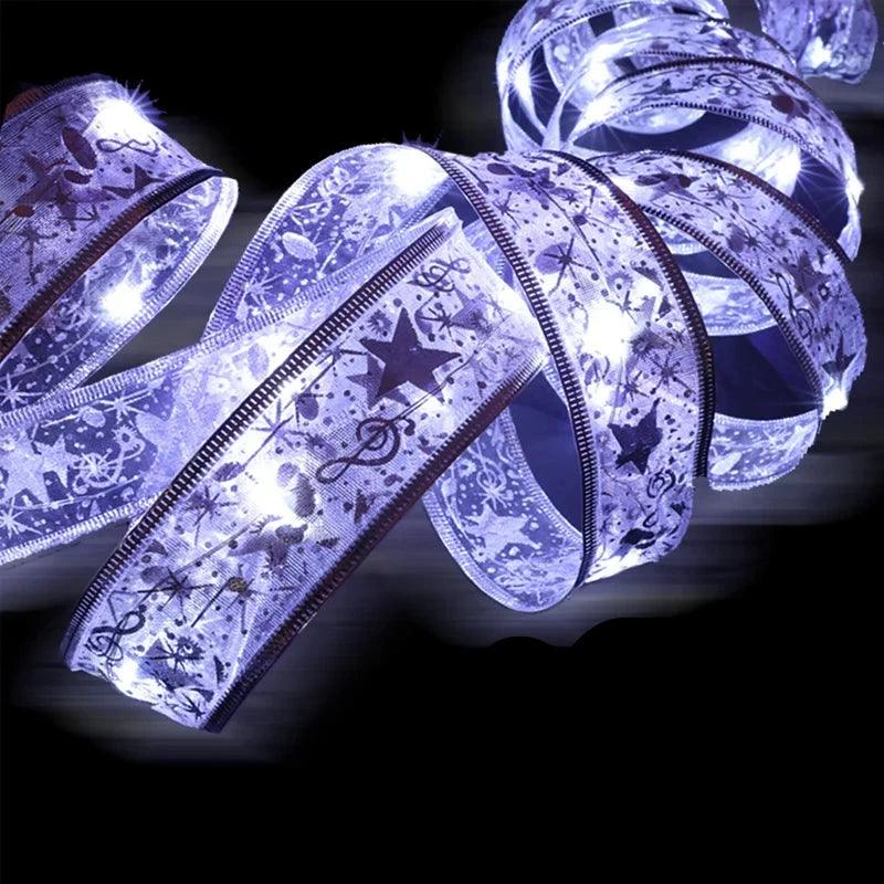 Warm White LED Christmas String Lights for Tree and Party Decor – Available in Silver, Gold, and Red, Lengths from 1M to 10M
