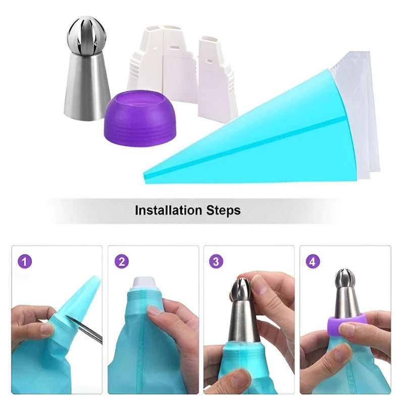 Artistic Nozzle Set for Effortless Cake Decorating