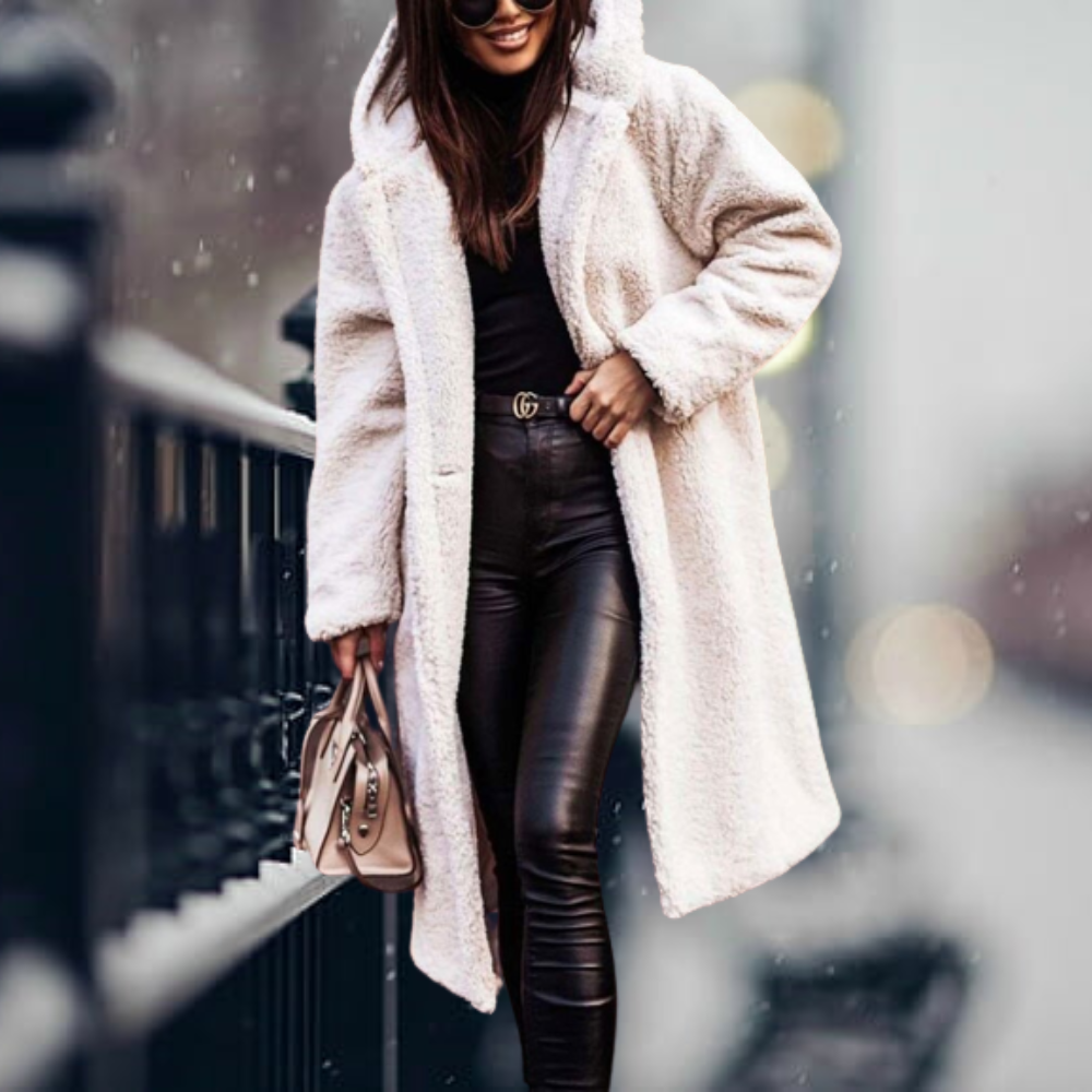 W&W - Opulent Comfort: Faux Fur Hooded Coat