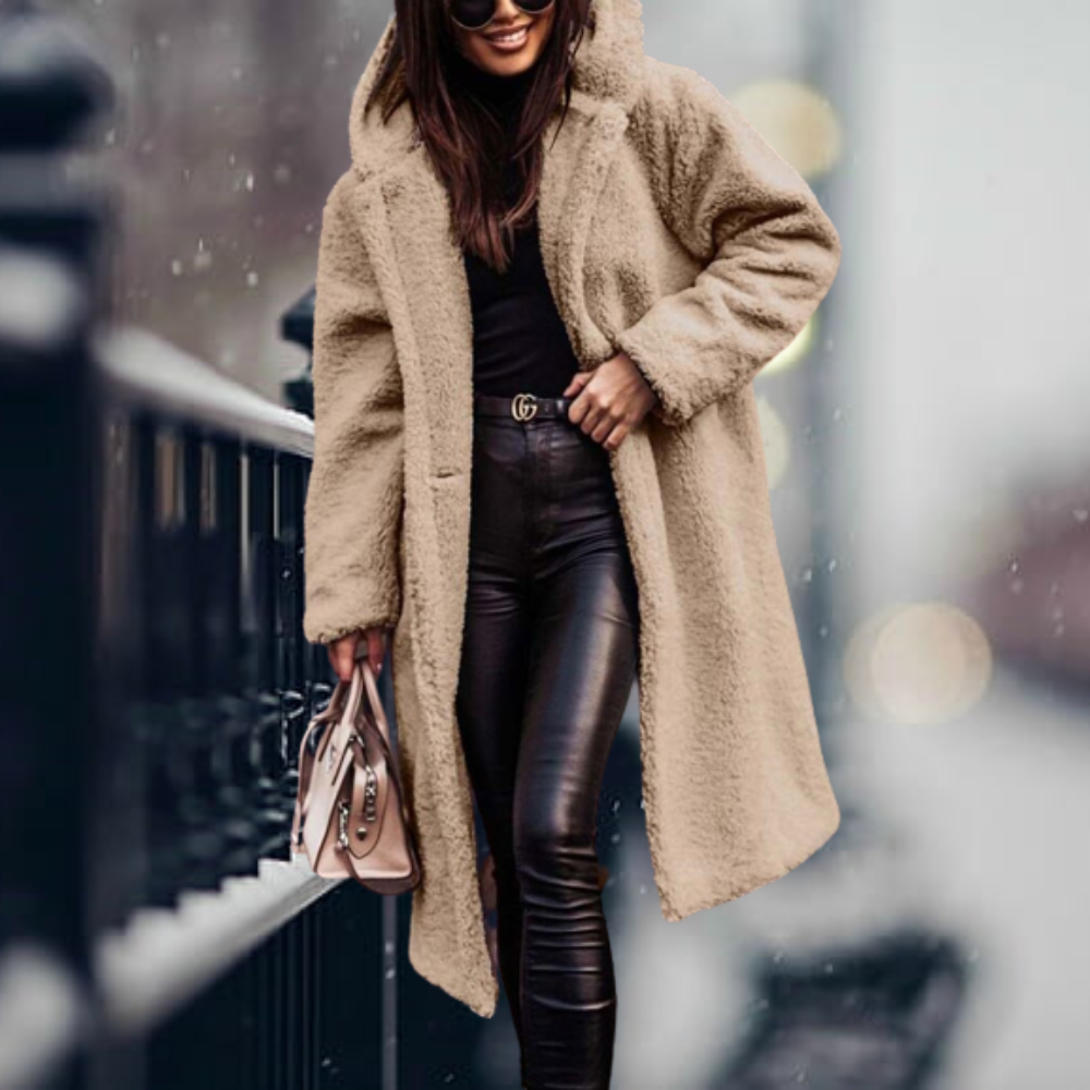 W&W - Opulent Comfort: Faux Fur Hooded Coat